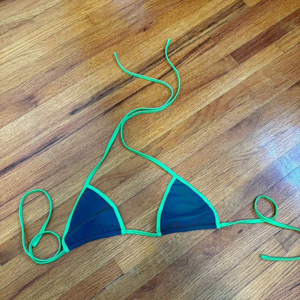 I.AM.GIA Hyperion Reflective Green Bikini top